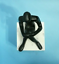 miniature 7  - Brutalist style Statue / Figure of Man Seated on Marble Base