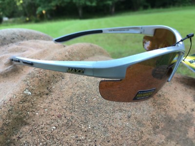 Maxx HD Sunglasses Raven 2.0 silver golf driving lens brown amber TR90 MAO