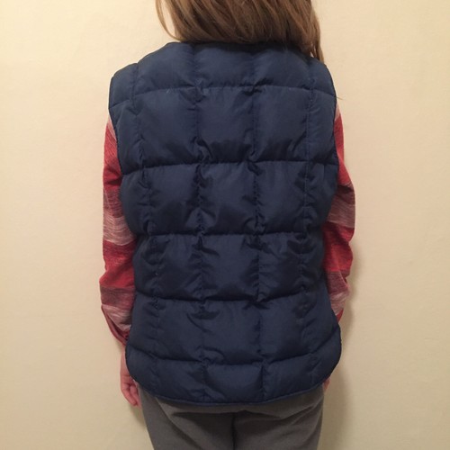 Classic Vintage REI Down Puffer Vest Child's Size 8 Navy Blue - Picture 2 of 6