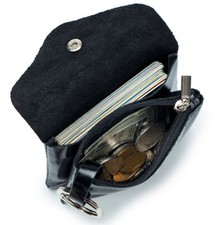 Unisex Leather Coin Purse with Key Ring Zipper Change Pouch Card Holder Wallet