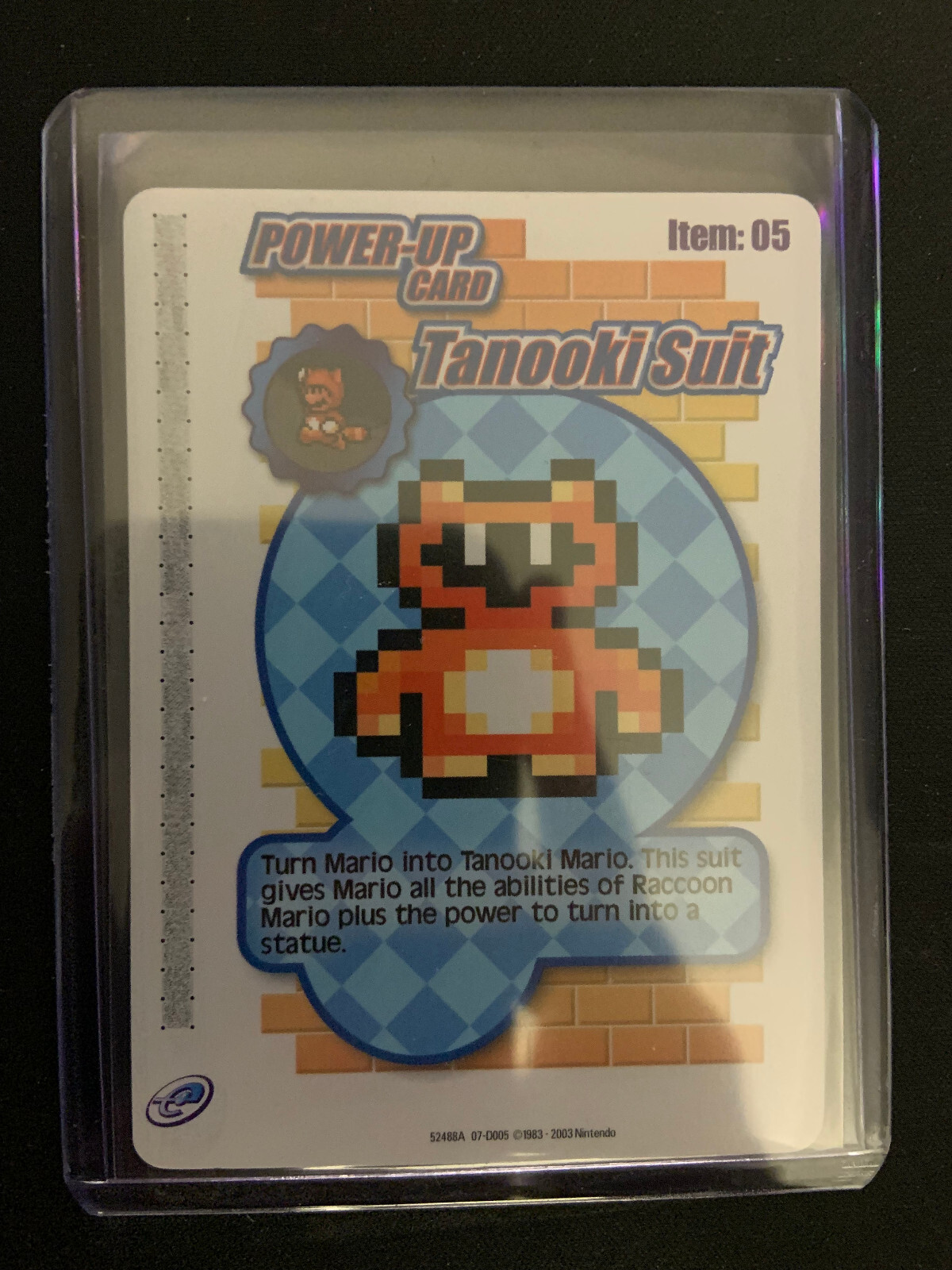 Super Mario Advance 4 e-Reader Power Up Card Item 05 Tanooki Suit-image