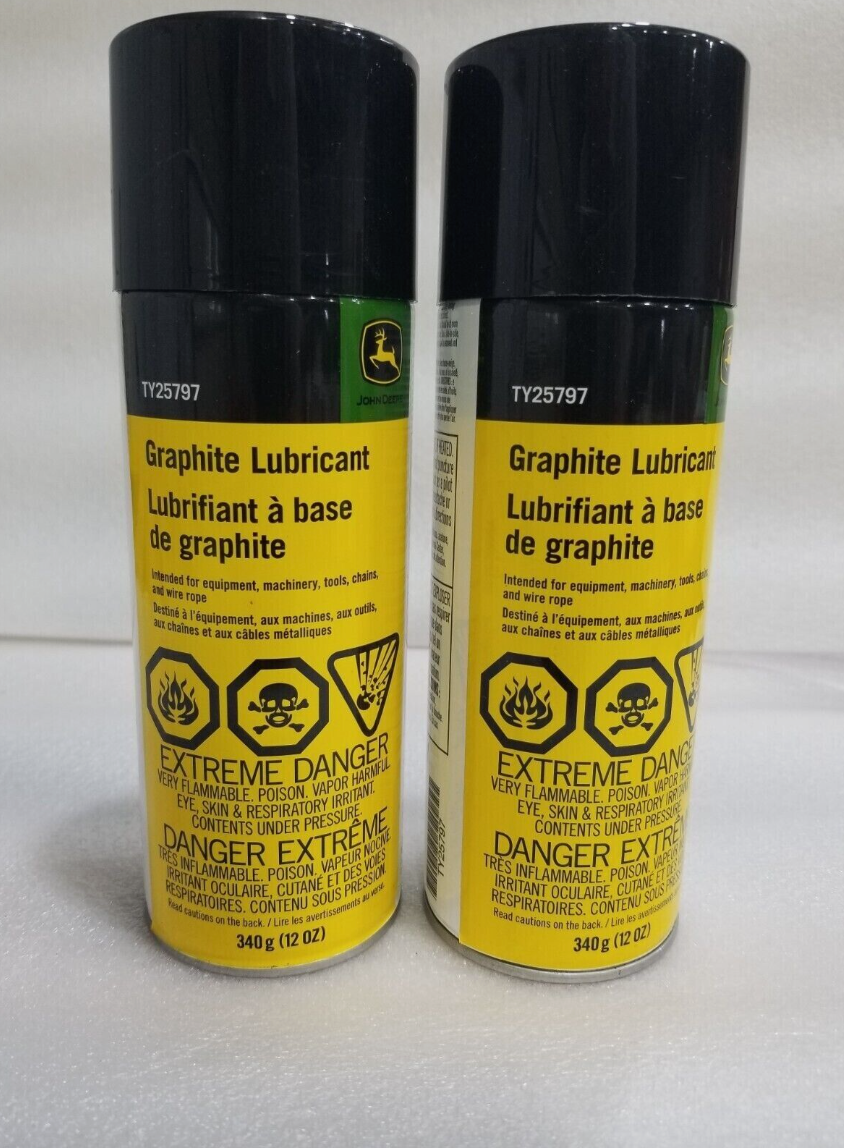 2 cans John Deere Graphite Lubricant Spray Paint TY25797 eBay