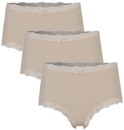 3 x Nina von C. Damen Secret Jazzpant Pant Slip Unterwäsche unifarben floral - Picture 3 of 3