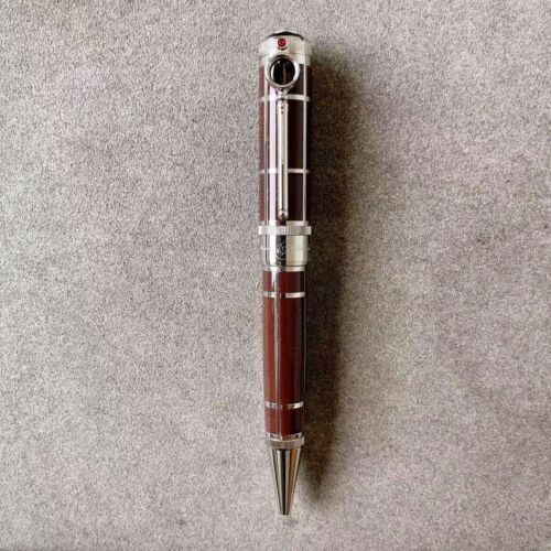 Luxury Great Writers Doyle Series Brown + Silver Clip 0.7mm Ballpoint Pen - Afbeelding 1 van 3