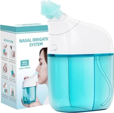 Nasal Irrigation System, Care, Sinus Rinse Machine, Turquoise 