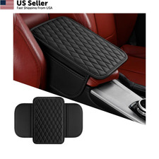 Mandark Car Center Console Cover, Microfiber Leather Vehicle Armrest Black