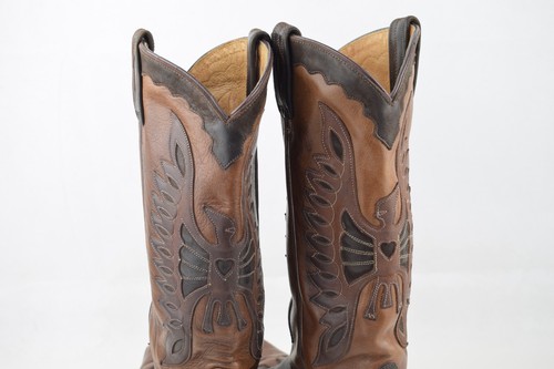 Buffalo Vintage Damen Cowboy Stiefel EU 40 US 9 Western Stiefel Braun Leder - Bild 5 von 9