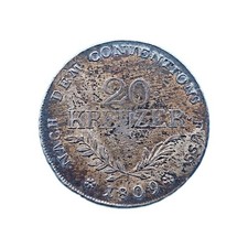 Habsburg Franz I. 20 Kreuzer 1809 Hall Prachtexemplar vorz&uuml;glich-Stempelglanz