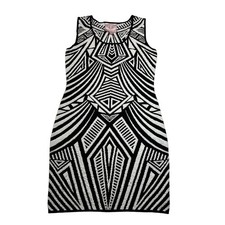 Romeo & Juliet Couture Sleeveless Abstract Print Knit Bodycon Dress Size S NEW