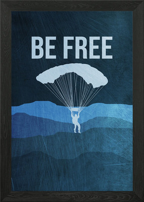 Paragliding Be Free Gerahmtes Wandbild Poster Leinwanddruck Bild
