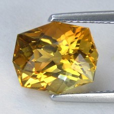 4.07Cts Beauteous Natural Citrine 10.9x9.1mm Cushion Precision Cut Loose Gem