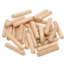 3/8 Wooden Dowel Pins, 200 Pcs M10x50mm Wood Dowel Pins Hardwood Pegs