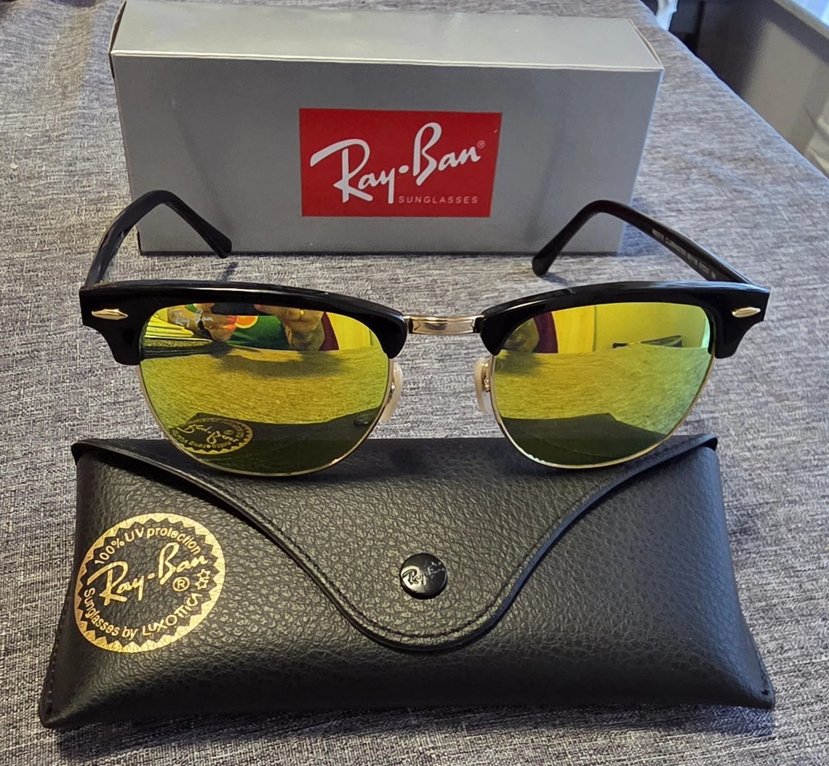 Ray-Ban Black Yellow Sunglasses for Men for sale | eBay