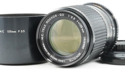 【Problem】Minolta MC TELE ROKKOR-QD Objektiv 135 mm f/3,5 MD-Bajonett aus JAPA...