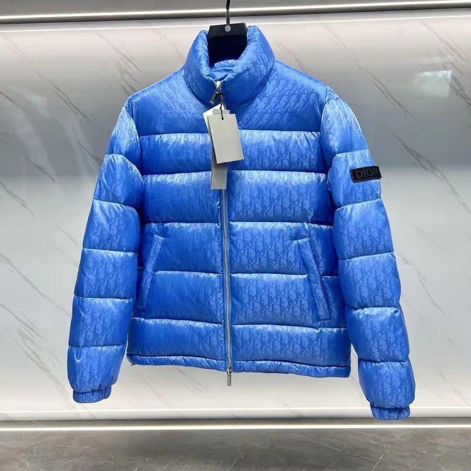 Dior Letter Print Blue Thickened Men's Down Jacket Dior Blue size：2XL - Image 3 of 4