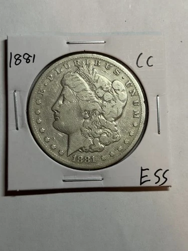 1881-CC MORGAN SILVER DOLLAR VF DETAILS KEY DATE CC