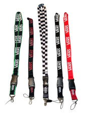 Vans Lanyard Bundle 5-Pack Checkerboard Red Green Black Keychain Neck Strap