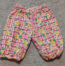 Vtg Cockadoodles by Roosters Bubble Pants Toddler Girls Sz 18M 80s 90s Floral