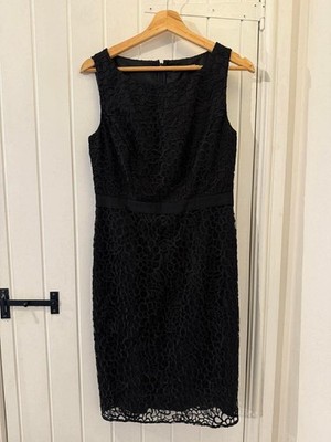 John Lewis Kleid schwarz Spitze Größe UK 10 (R1)