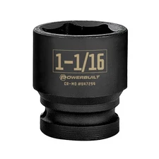 Powerbuilt 1/2 Inch Drive x 1-1/16 Inch 6 Point Impact Socket - 647294