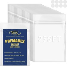 25-Pack Resealable Comic Book Bags & Boards S...