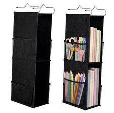 1 PC Hanging Locker 2 Layer Shelves Hanging Locker Organizer Accessories Black