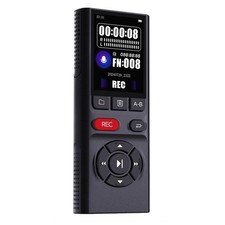 64GB Digital Voice Recorder - MP3 Audio, Playback, Long Battery, 2" Screen, USB,