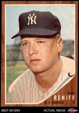 1962 Topps #139 Hal Reniff Portrait Yankees RC VARIATION 7 - NM