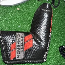 Titleist Scotty Cameron Milled Head Cover Blade Putter Headcover Black + Red