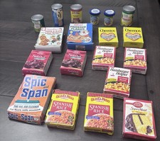 Lot 19 Pretend Grocery Store Play Food Kid's Toy Kitchen Cardboard Cans Boxes