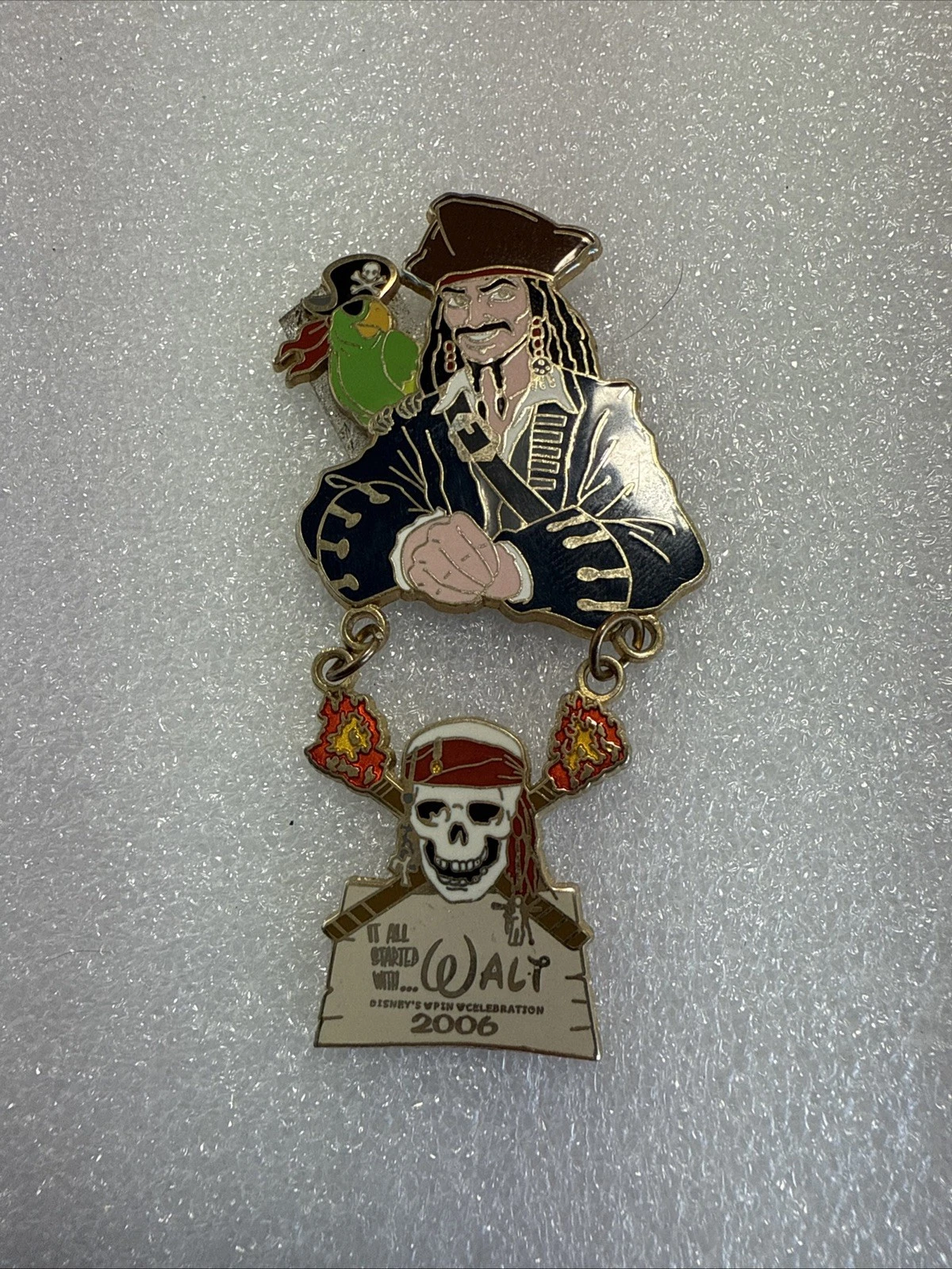 Rare Disney Pin Trading Le1000 Le It all started with Walt Film Pirate Jack