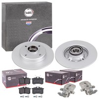 ABS Bremsscheiben + BelÄGe + SÄTtel Hinten Passend FüR Citroen C3 DS3 C4 Cactus