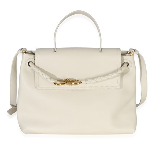 Bottega Veneta Cream Silky Calfskin Medium Ciao Ciao