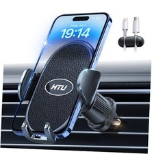   Military-Grade  Car Phone Holder,  Strongest  Longest Steel-Hook  Car Black