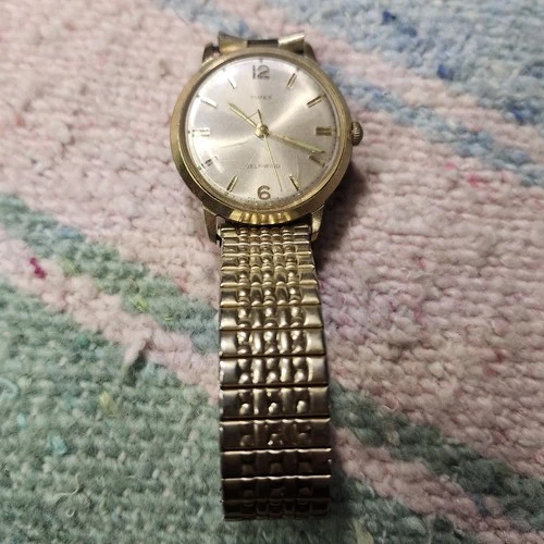 Vintage 1968 Timex 4047 3168 Viscount Men's Self Wind Watch Waterproof 34mm Runs