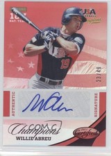 2013 Panini USA Baseball Champions Mirror Red 23/49 Willie Abreu #24 Auto 0v1