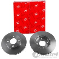 2X TRW Bremsscheiben 258Mm BelÜFtet Vorne Passend FÜR Ford Courier Fiesta Focus