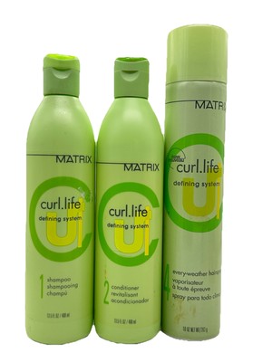 Matrix Curl.life Defining System Shampoo & Conditioner 13.5 oz + Hairspray 10 oz
