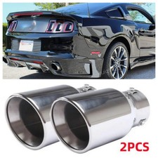 2x For Ford Mustang Car Exhaust Pipe Tip Rear Tail Throat Muffler Tailpipe 2x For Ford Mustang Car Exhaust Pipe Tip Rear Tail Throat Muffler Tailpipe