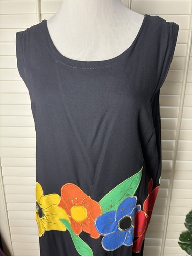 SHANE LEE Couture Maxikleid Blumen L ärmellos Rundhals appliziert gebraucht, in einwandfreiem Zustand - Bild 4 von 14