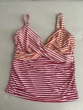 Lands End Tankini Swim Top 14DDD EUC 