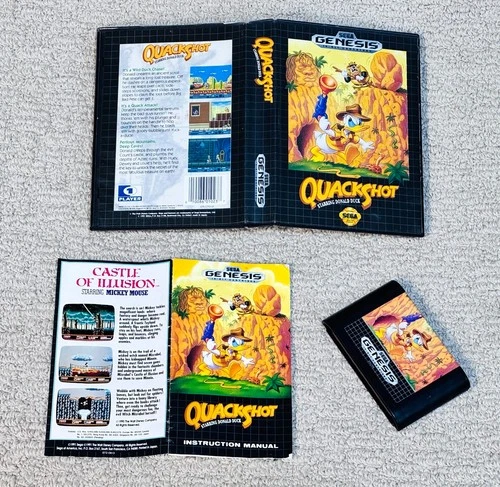 QuackShot Starring Donald Duck (Sega Genesis) Game CIB Complete w/ Box & Manual