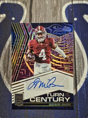 2025 Jalen Milroe(RC) 03/15 Panini Donruss Elite Purple TOC Auto #TOC-JMI