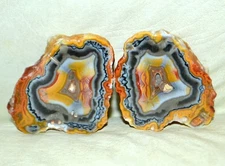 Puma Samyta PAIR Agate Geode from Patagonia Argentina * collector piece