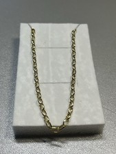 9ct Yellow Gold Oval Belcher chain Bracelet 18cm 7” Hallmarked 375 Stamped 0.87g