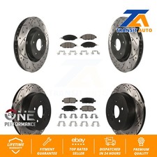 Front Rear Drilled Slot Brake Rotor Ceramic Pad Kit For Nissan Murano Pathfinder