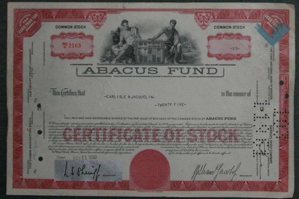 Abacus Fund 1960 25 Shares - Bild 1 von 1