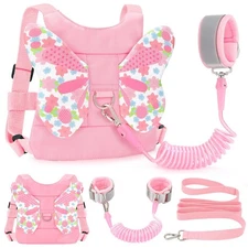Toddlers Leash + Anti Lost Wrist Link Child Kids Safety Harness Kids Walking