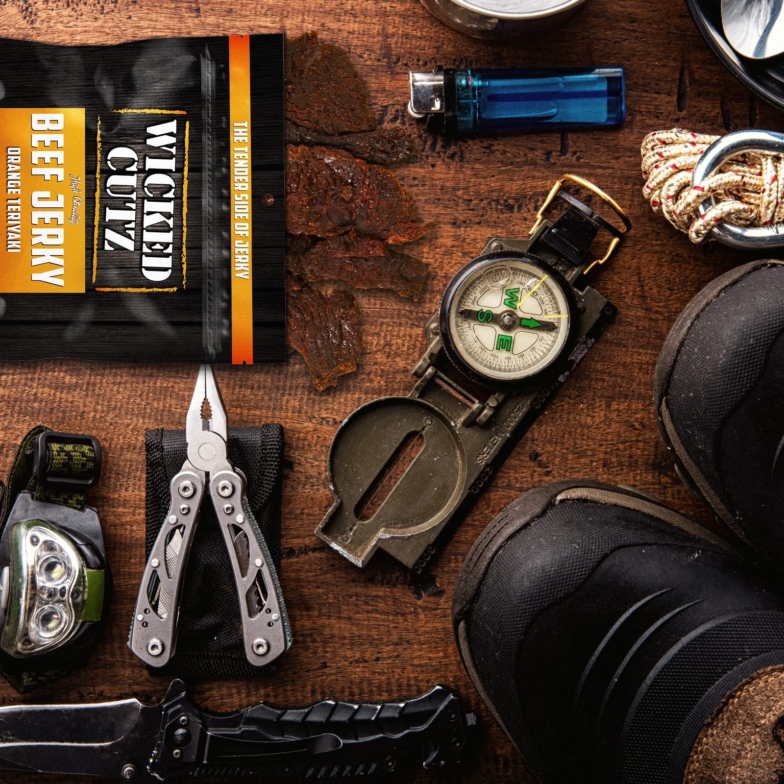 High-Protein Teriyaki Beef Jerky - 24g Protein, Tender, USA-Made Snack (2 Bags)