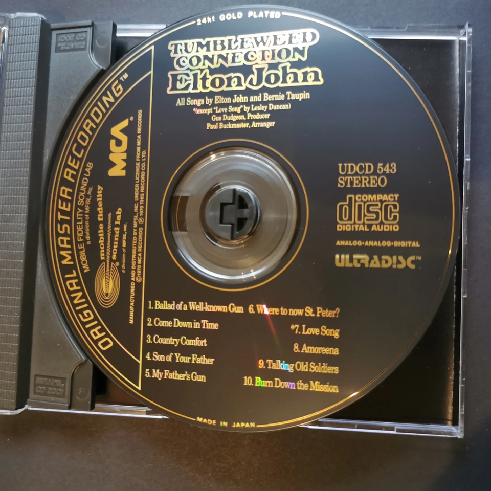 ELTON JOHN ❖ Tumbleweed Connection ☉ CD MFSL UDCD 543 (US) - Bild 2 von 4